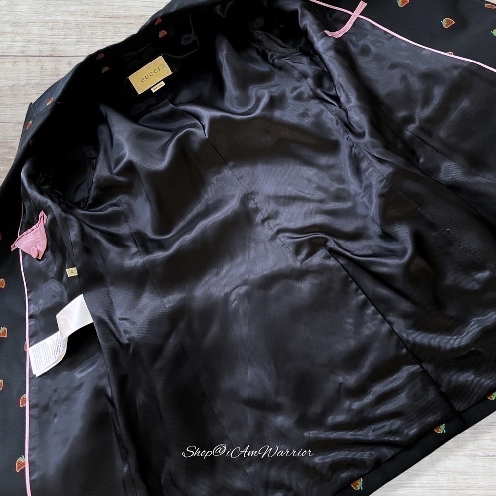 Gucci NWT Fall 19 Fil Coupé Strawberry Alessandro Michele blazer Shop@iamwarrior - Picture 12 of 14